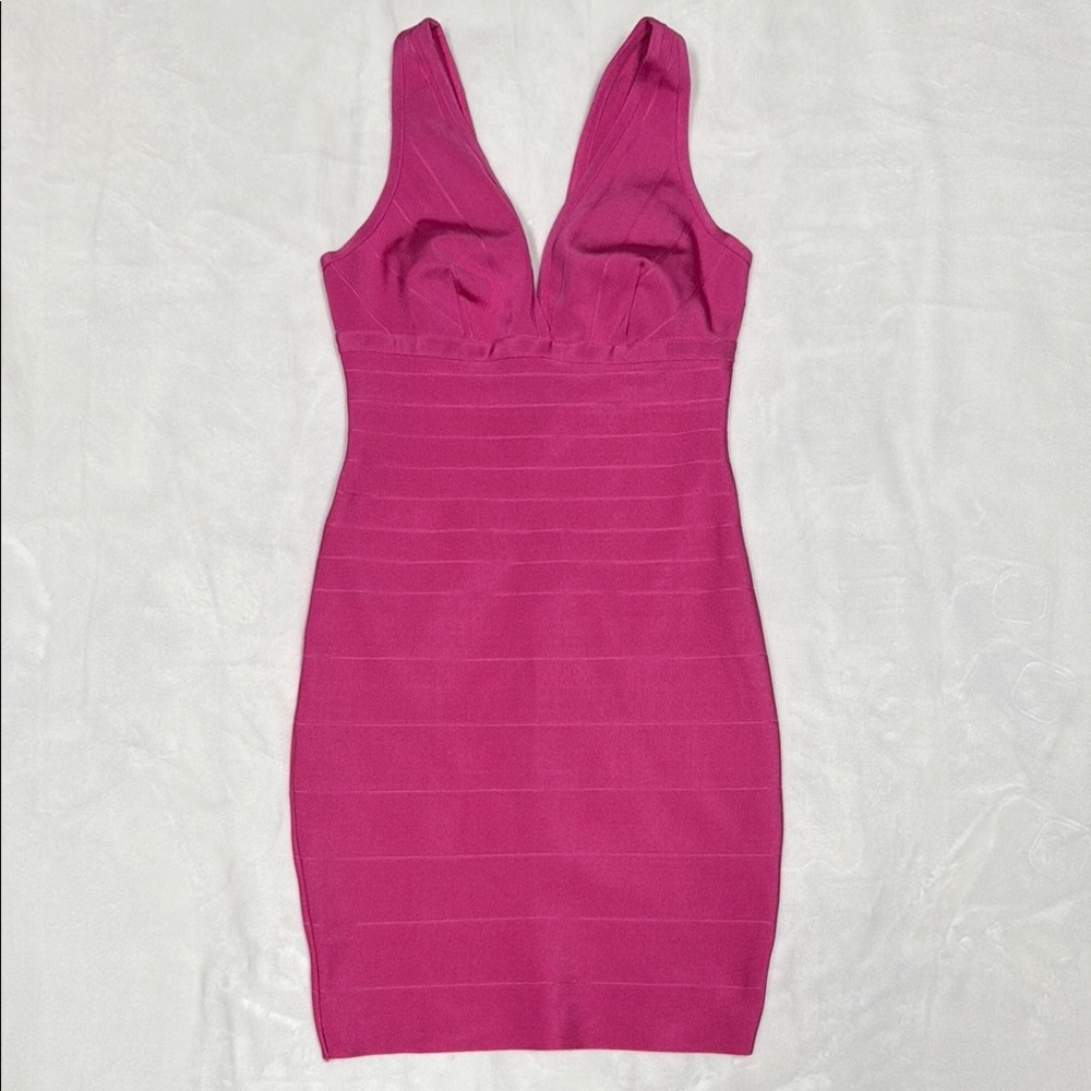 WOW Couture Pink Ribbed Bodycon Mini Dress